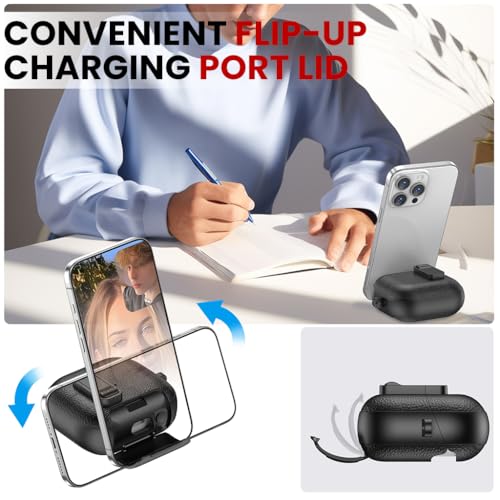 Image of ZORBES Compatible with Galaxy Buds 3 /3 Pro, Earbud Case Cover with Lock, Fashion Textured Anti-Scratch Rubber Case Cover Shockproof Earbud Protective Case, Flip-up Charging Port Lid