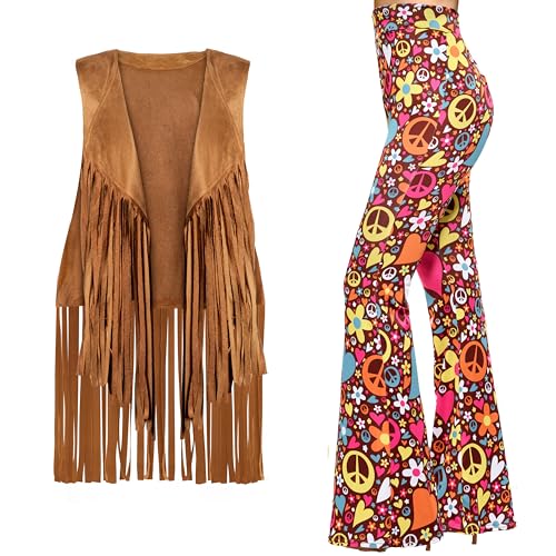Spooktacular Creations Halloween 70s Outfits for Women, Halloween Hippie Costume
