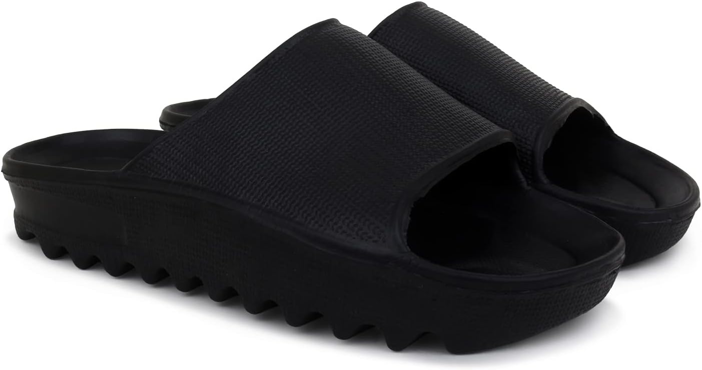 Pampy Angel Zig Zag Plain p Men's Flip Flops Slides Back Open Household Comfortable Slippers