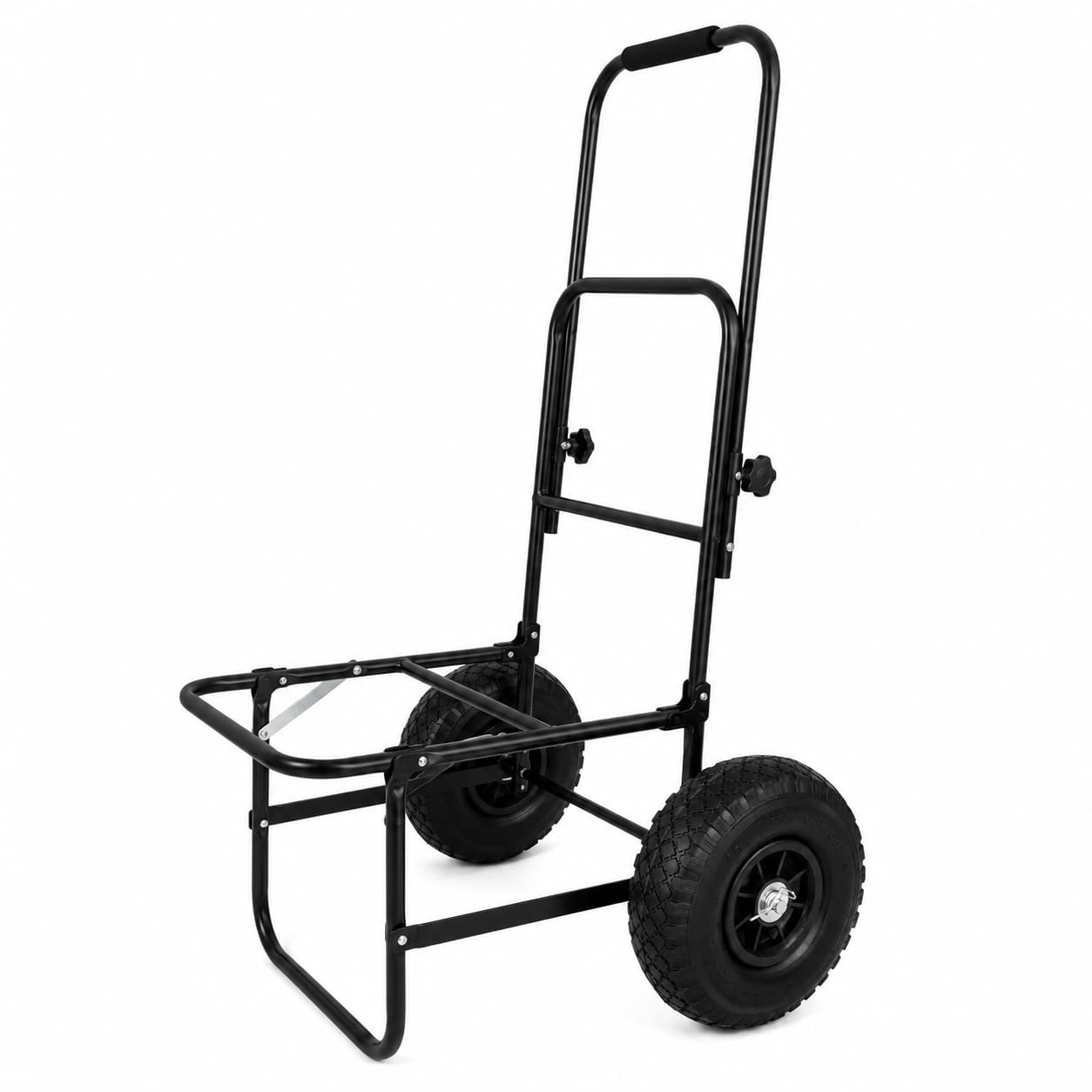 X2 Transportwagen für Angler - Klappbarer Bollerwagen - 100 x 40 x 31 cm - Ausziehbarer Griff - Luftreifen - Angelwagen für Angelausrüstung - Strandwagen - Campingwagen