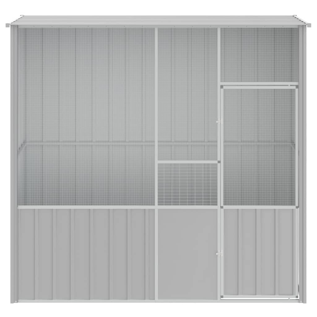 Homgoday Voliera per uccelli, gabbia per uccelli, per esterni, in acciaio zincato, 215 x 78 x 200 cm