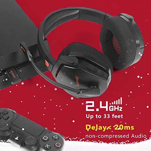 NUBWO G06 Wireless Gaming Headset with Microphone for PS5, PS4, PC, Mac, 3-in-1 Gamer Headphones with Mic, 2.4GHz… - Image 5