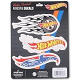 Hot Wheels Flame Adhesive Vinyl Decals - Fun Set of Hot Wheels Stickers for Car, Window, Water Bottle or Laptop