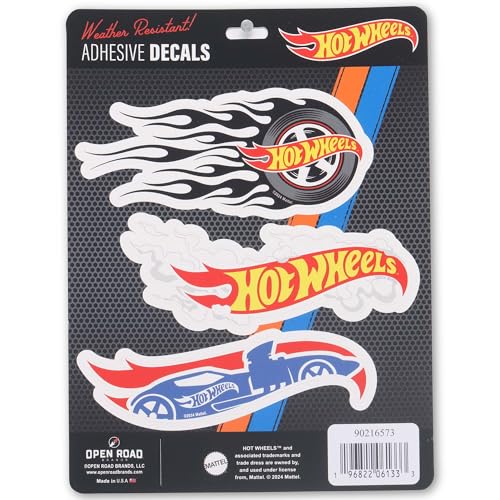 Hot Wheels Flame Adhesive Vinyl Decal Pack