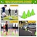 ZKNDRHJO 36pcs Cones 7 Inch Soccer Cones and Plastic Traffic Cones, Durable Cones for Sports Training, Ideal for Soccer, Basketball, Football, Skating, and Agility Drills Practice (36, Green)