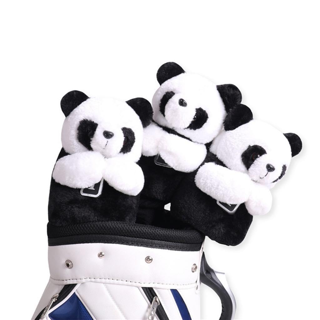 F Fityle Novedad Golf Club Headcover Animal Driver Head Cover Manga portátil para Mujeres Hombres Golfista