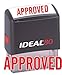 APPROVED Red Office Stock Self-Inking Rubber Stamp