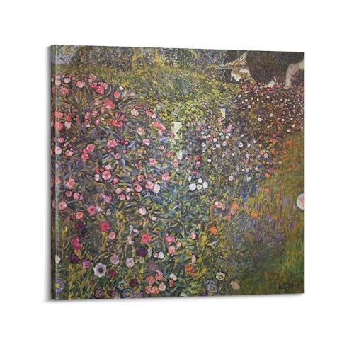Poster Klimt paysage horticole italien déco salon salon nature toile 30cm