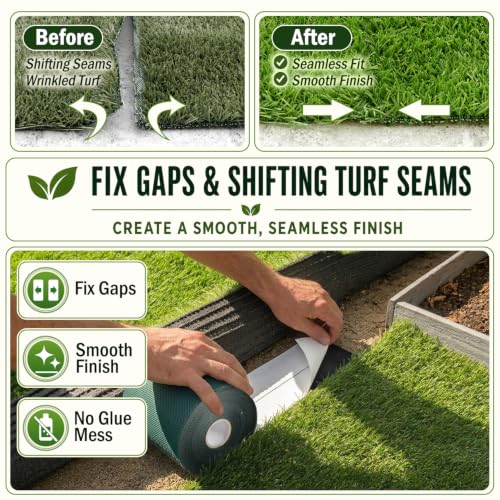 Image of Artificial Grass Tape 12 inch x 33', Turf Adhesive for Seaming Synthetic Turf, Green