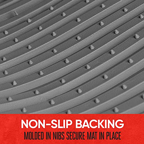 Image of Motor Trend FlexTough Baseline Rubber Car Floor Mats with Trunk Mat Cargo Liner, Front & Rear Combo Set fits Most Car SUV Van Coupe Sedan, Heavy Duty All Weather Trim to Fit