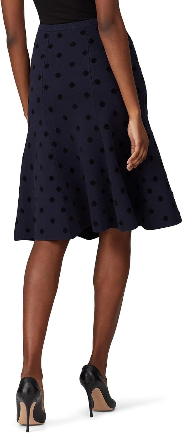 Rent The Runway Pre-Loved Navy Polka Dot Skirt - Image 4