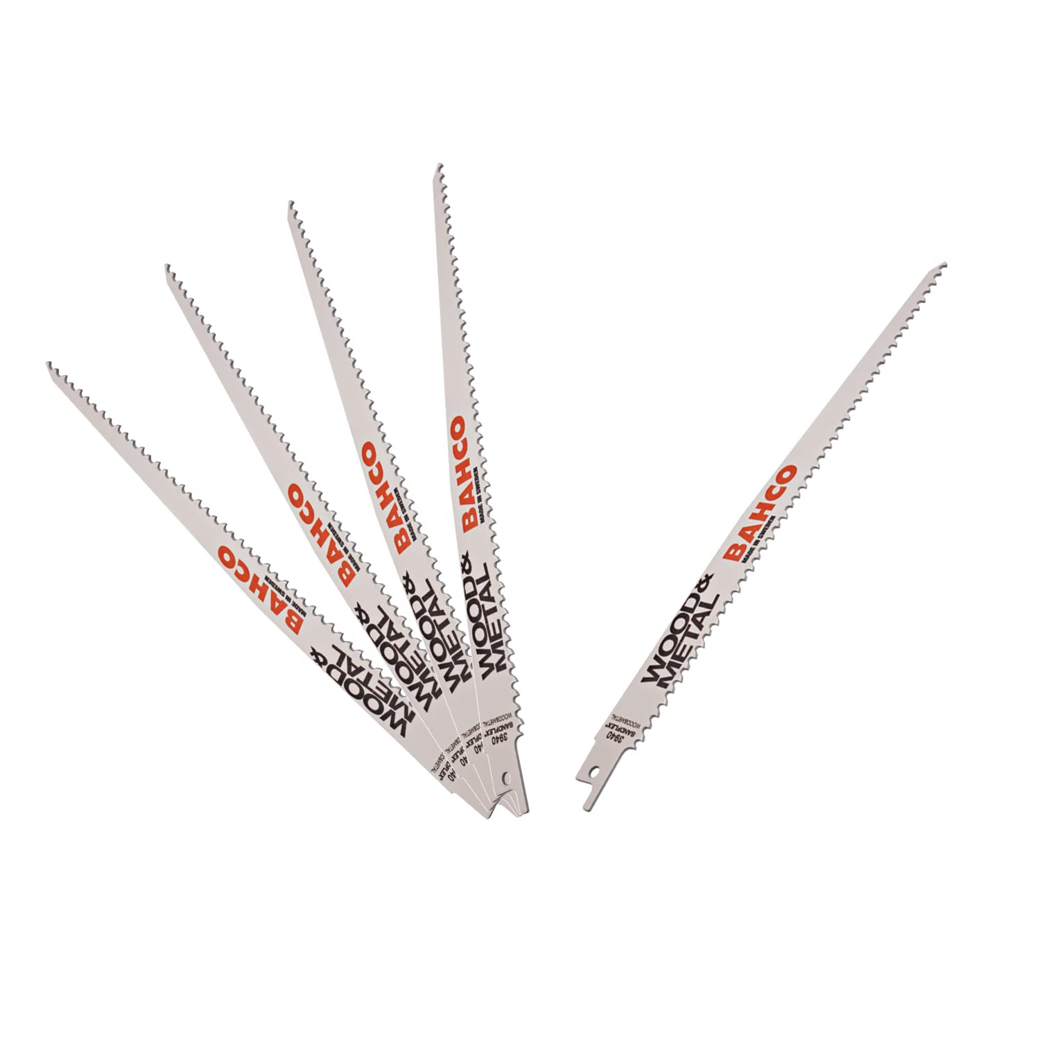 Lames de scie sabre bimétal 300mm 6 TPI pour coupe brute de bois et métal