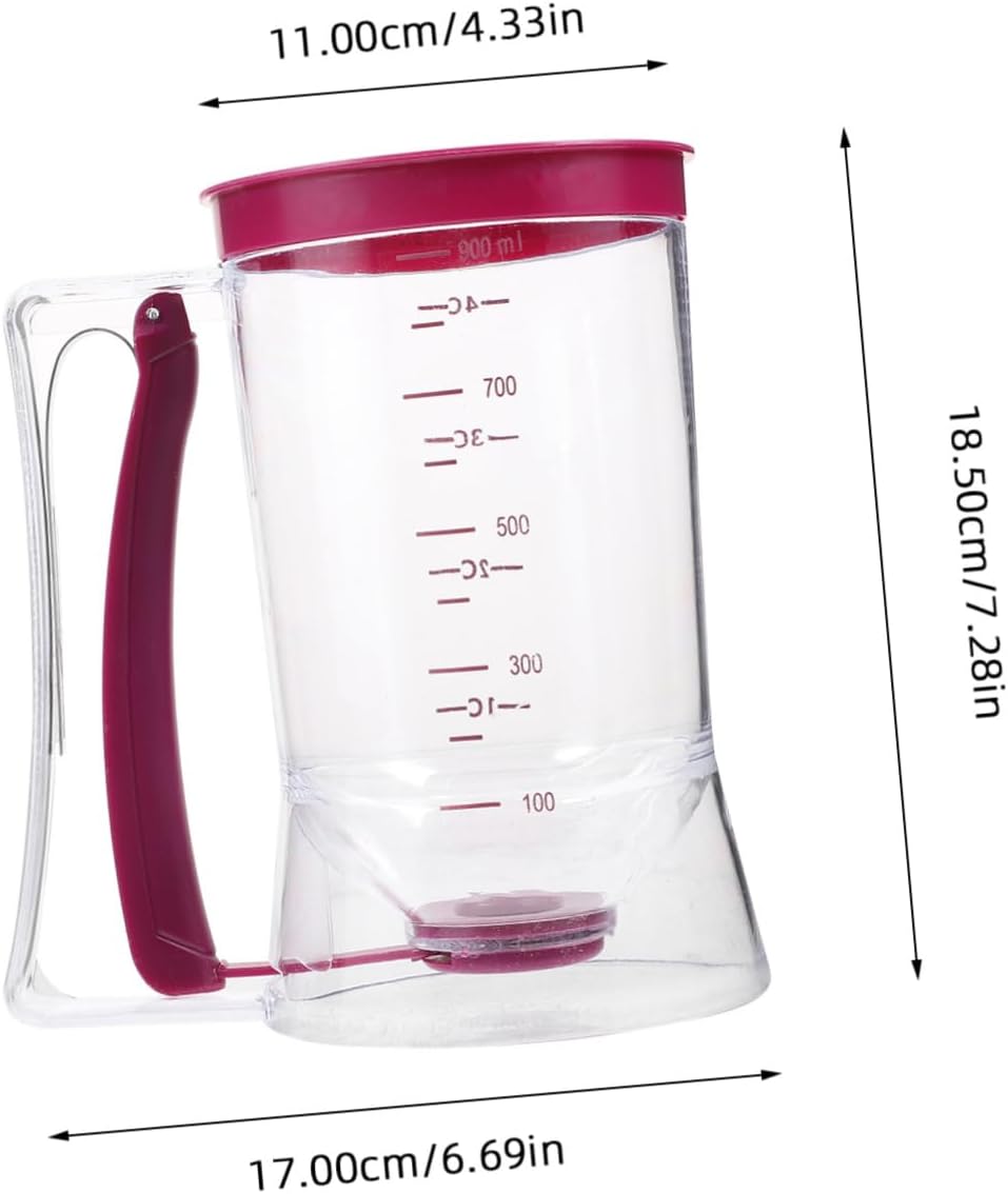 Pancake Dispenser Baking Tool Cupcake Dispenser Waffle Batter Dough Scoop Redesigned Pulley Handle Leakproof Easy to Use