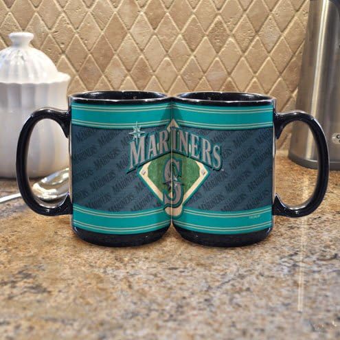 Mariners Cups Amazon.com : MLB Seattle Mariners 15-Ounce Black Felt Mug (2 Pack ...
