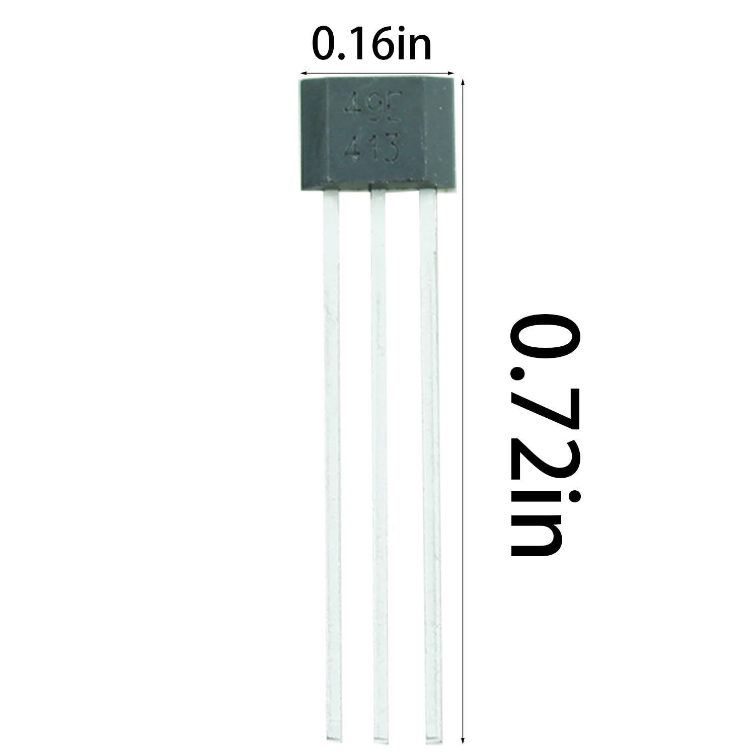 TAODAN 20PCS Black Linear Hall Effect Sensors 49E OH49E SS49E S49E Three Pin Sensor Element for Current Sensing Motor Control Position Sensing