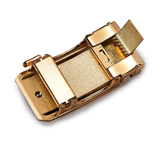 Image of Dubulle Men's Ratchet Belt Gold /Black /Red /Green /Blue /White Automatic Buckle Business Casual Belt Gift - Adjustable Fit