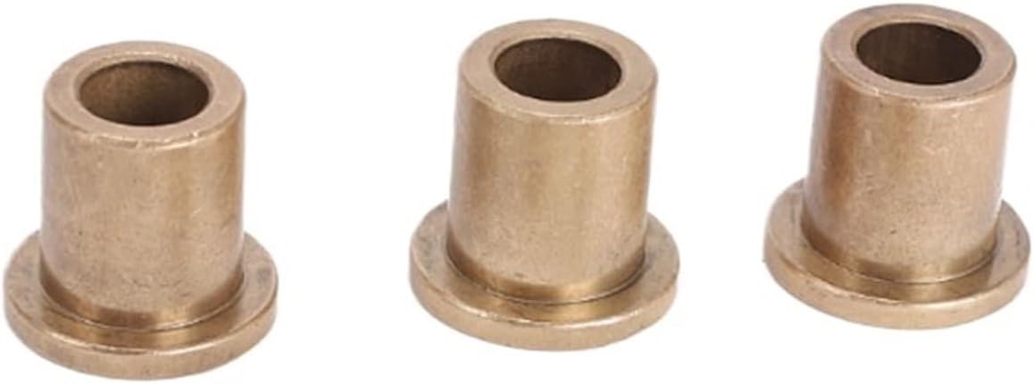 20PCS ID 4 5 6 8 10 12mm Flanging Self-Lubricating Bearing Powder Metallurgy Oil Copper Bushing Guide Sleeve with Stepped(Size:5x9x8-13x2mm)