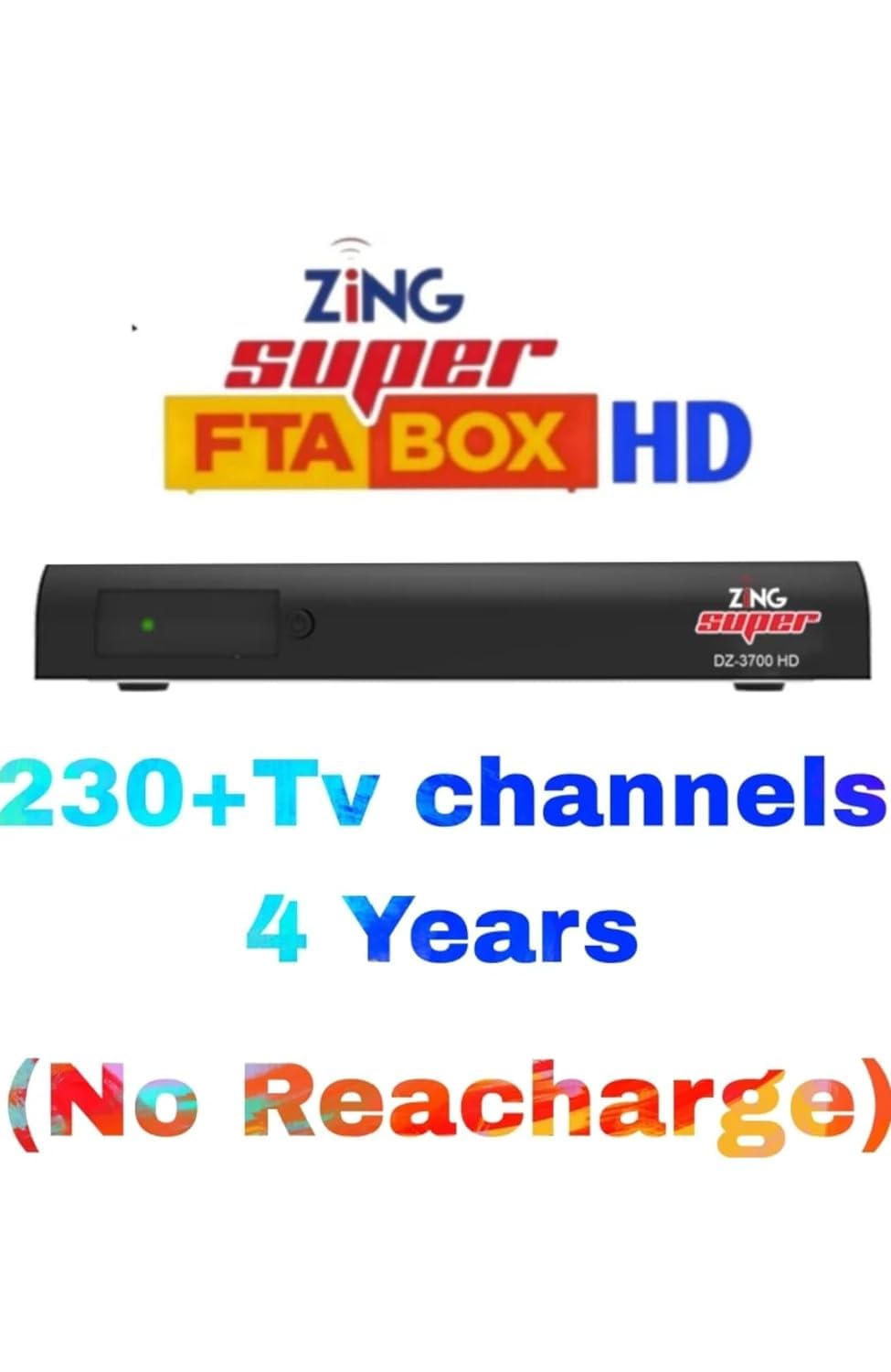 NTMY Zing Super | HD Set Top Box | 300 + Channels & Services