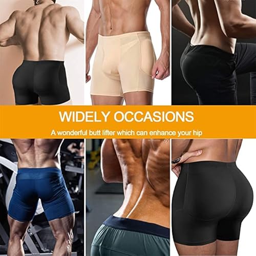Tailong Men'S Underwear Boxer Briefs Tummy Control Body Shaper Enhance Butt Lifter Shapewear With Removable Padded thumb #6