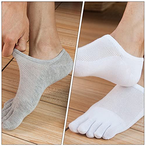 5 Pairs Mesh Five Toe Socks Women Men Loafer Sneakers Socks Mens Breathable Socks Colored Socks Mens Loafer Socks Five Finger Toe Socks Man Socks Men s Cotton Socks Sports Men's2