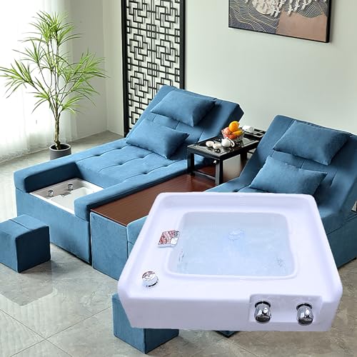 Spa de pies portátil de acrílico cuadrado 61x50x20 cm miniatura 4