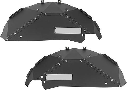 Miniatura 7 de Hooke Road Revestimiento interior de aluminio para guardabarros interior para Jeep Wrangler JK 2007-2018 y Unlimited 24 puertas, 2 fundas ligeras