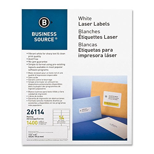 Étiquettes d'adresse haute brillance Business Source pour correspondance soignée