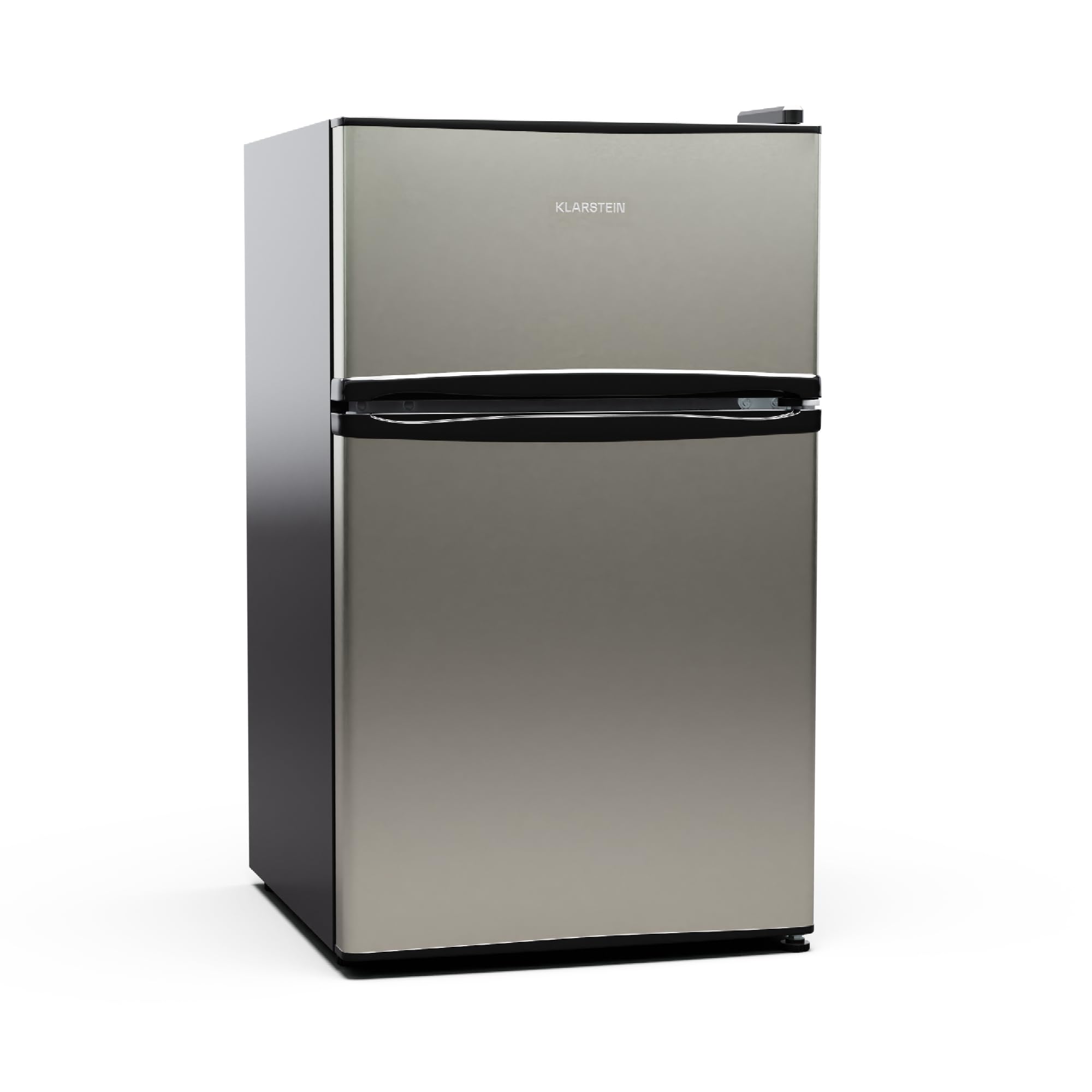 KLARSTEIN Big Daddy Cool – Combinación Nevera-Congelador, Neveras silenciosas de 86L de capacidad, Eficiencia energética clase E, Frigorífico de 61L, Congelador de 25L
