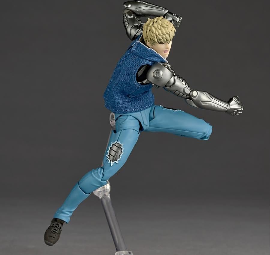 Revoltech KAIYODO Amazing Yamaguchi One Punch Man Genos. Includes Original Sturdy Protective case. Japan Import.