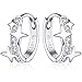 Qings Créoles en Argent Sterling 925 Boucles d'oreilles Huggie avec étoiles et Zircone Cubique Argent Petite Créoles Boucles d'oreilles Bijoux Cadeaux pour Femmes et Filles
