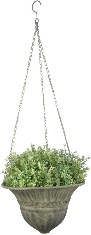 Esschert DesignAM72 Aged Metal Green Hanging Basket, Small