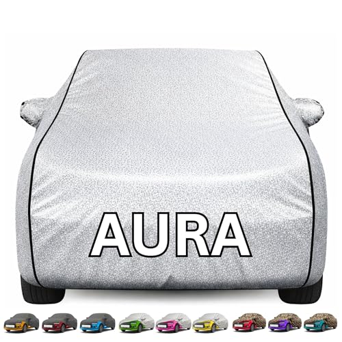 Image of Kayme Premium Silver Aura Car Cover Waterproof for (All Models & Variants - Petrol, Diesel, CNG & EV) |Speacially Custom Fit with Mirror Pockets |All-Weather Protection - Outdoor Car Body Cover