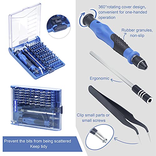 Mini Screwdriver Set With 42 Bits, Vcelink 45 In 1 Small Precision Screwdriver Bit Set, Magnetic Tiny Screwdriver Kit With Tweezers & Extension Shaft For Laptop, Pc, Cell Phone, Computer, Game Console #TOP4
