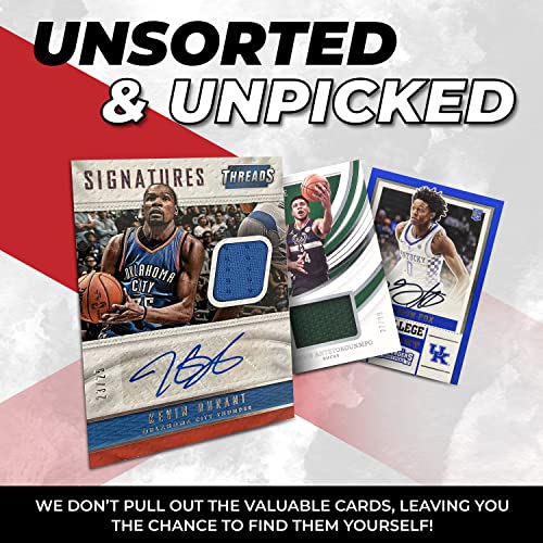 NBA Basketball Card Hits Mystery Pack | 5x Autograph, Jersey or Relic Cards Guaranteed | Unsorted & Unpicked | Genuine chance to find rare & valuable cards | Authentic | By Cosmic Gaming Collections
