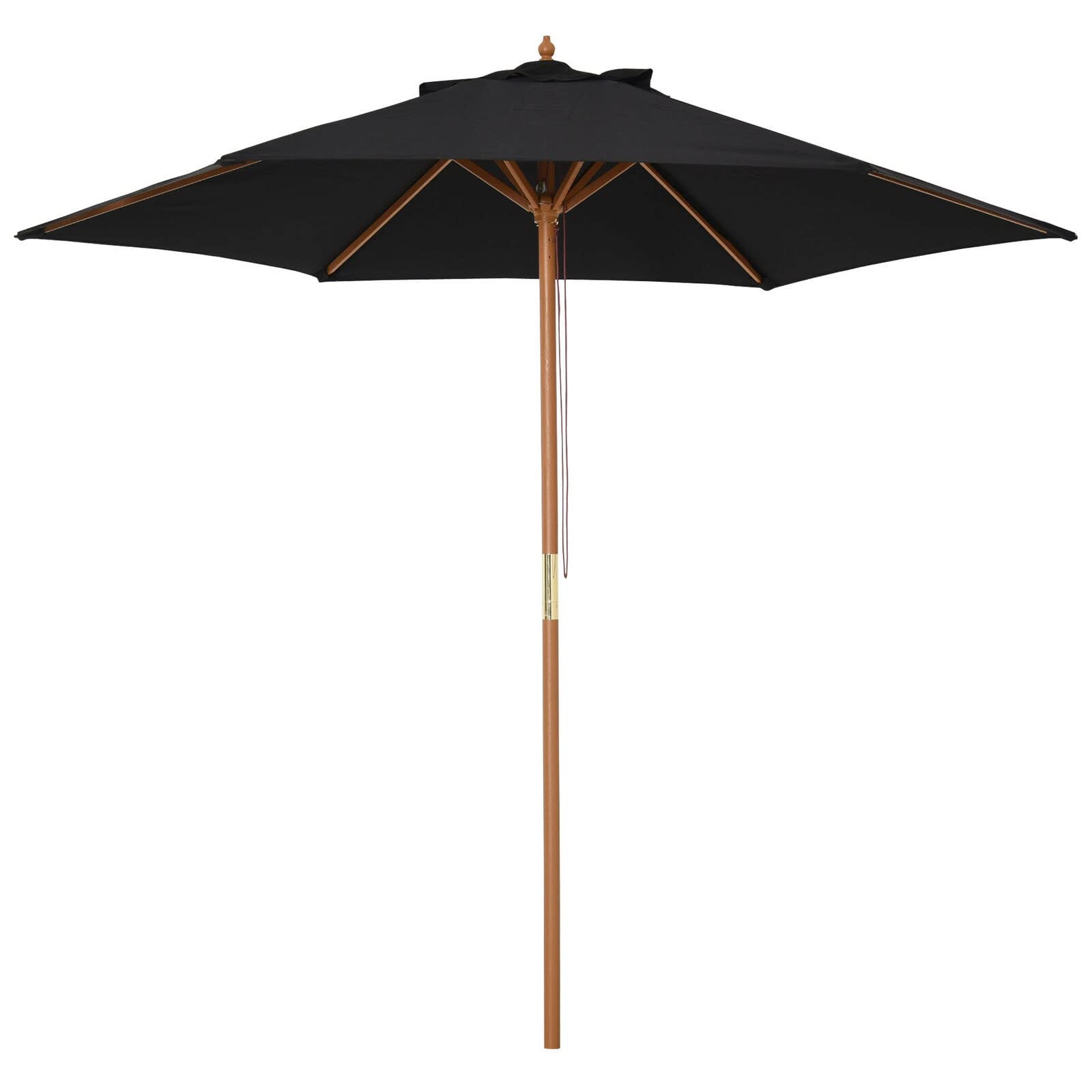 Parasol de madera de 2.5m para comidas al aire libre en terrazas 7