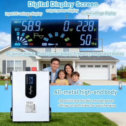 Image of Power Inverter Pure Sine Wave, with LCD Display and 2 AC Outlet, 5000W 6000W 7000W 8000W 10000W for Home RV Truck Car Camping Solar, 12V 24V 48V 60V 72V(10000,12V)