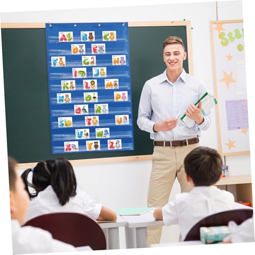 Pochette transparente solide rangement pratique préscolaire bleu
