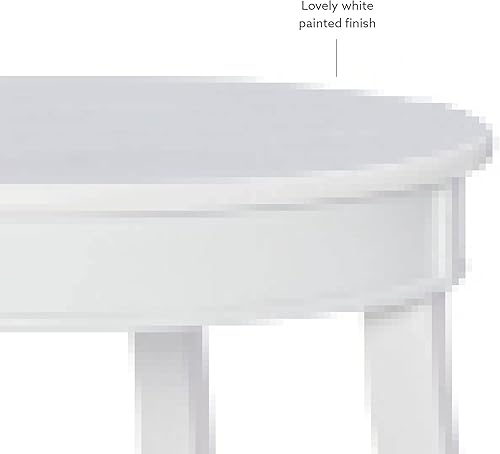 Miniatura 12 de Powell Furniture Powell - Estante redondo, mesa blanca, 18 x 18 x 22 pulgadas de alto Blanco,verde azulado