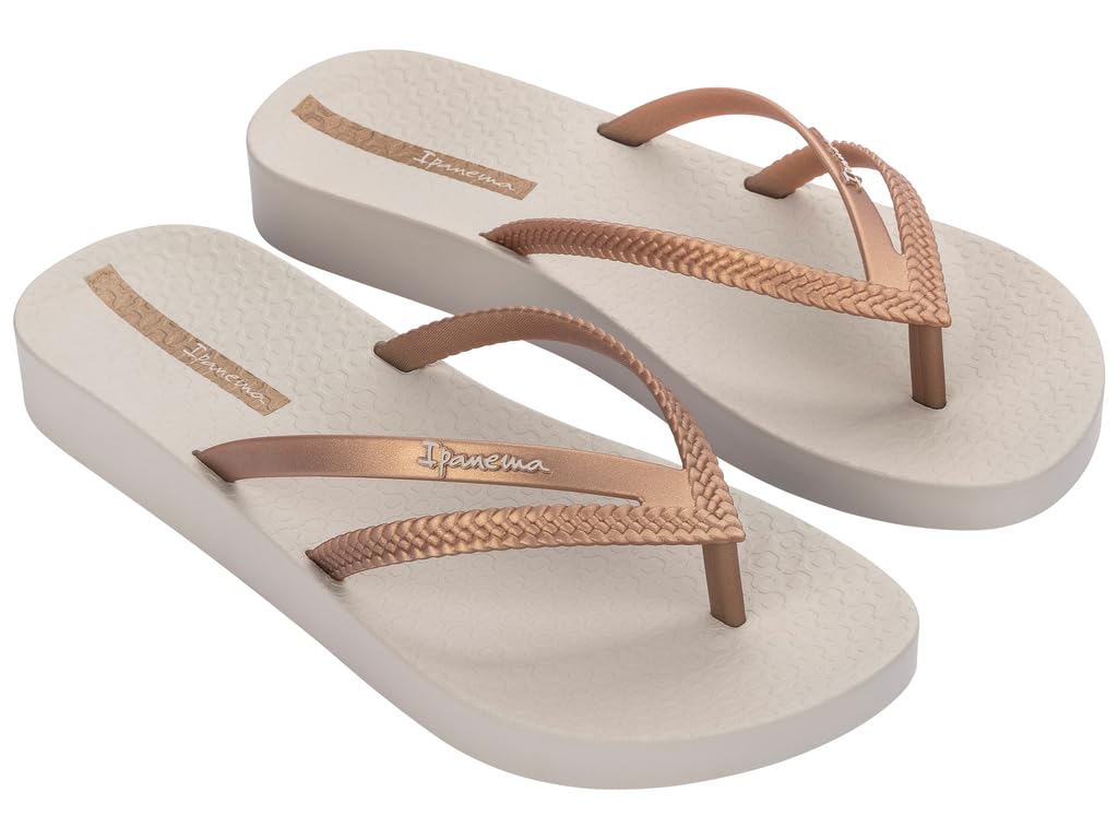 Ipanema Women's Bossa Soft V Fem Sandal, Beige, 6.5 UK