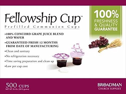 B & H Publishing Group 63431 Commun Fellowship Cup Prefilled Juice Wafer Box Of 500 by B