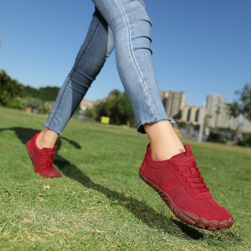 Image of UBFEN Womens Barefoot Shoes Mens Wide Toe Box Zero Drop Minimalist Sneakers | Laces Up, Lightweight, Breathable, Comfortable, Suitable for Walking, Travel, Light Hiking, Trail Running, Tennis, Daily Wear