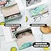 FlyingMage Foldable Glasses Holder Hard Shell Eyeglasses Case Fashion PU Leather Sunglasses Protective Cover (Green+Gold Marble)