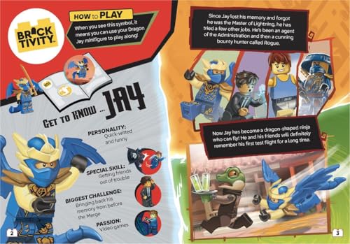 Image of LEGO NINJAGO: Dragon Powers (with Dragon Jay minifigure and katana sword) (LEGO Minifigure Activity)
