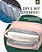Chakipee Toiletry Bag for Women - Travel Toiletries Organizer Dopp Kit Water Resistant Cosmetic Bag for Toiletry Accessories, Lightweight Pink Toiletries Bags with Zippers, Bathroom Essentials
