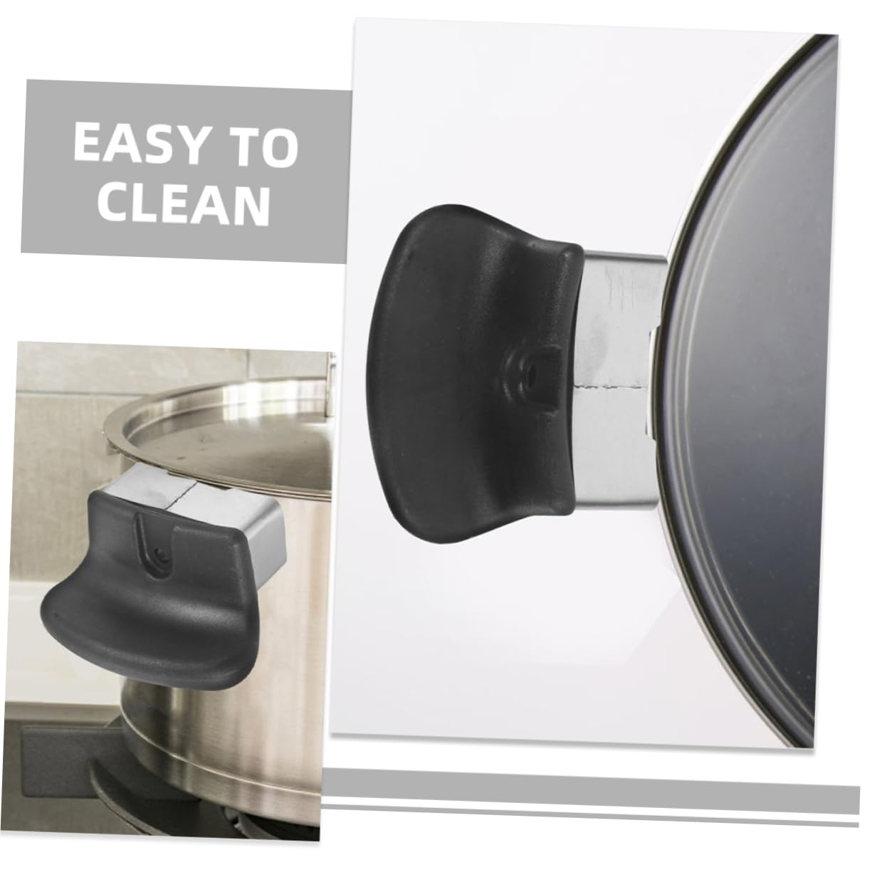 Ciieeo Pressure Cooker Side Handle Replacement Ergonomic Pan Handle for Saucepans Easy to Install Comfortable for Cookware Replacement Accessory