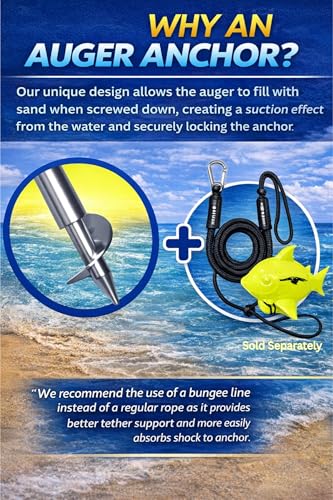 New SandShark Ultimate PWC 2.0 Premium Jet Ski Anchor. Shallow Water Anchor Pole. JetSki Accessory / PWC Anchor. Kayak Anchor Kit for Beach & Sandbar. Compact, Adjustable 18” to 31” w/ Padded Case.