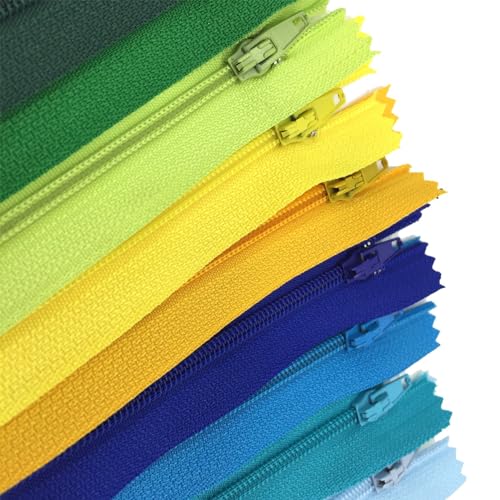 Image of 12 Inch Zippers, DOITEM 72 pcs 30cm /12 Inch Zippers for Sewing Multicolor Nylon Coil Zipper for Sewing and Crafts 24 Colors