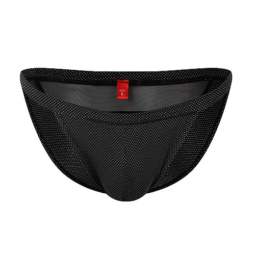 Men's Low Waist Swimming Trunks Underwear Gay Sexy Mesh Breathable Swimsuit Bikini Briefs2