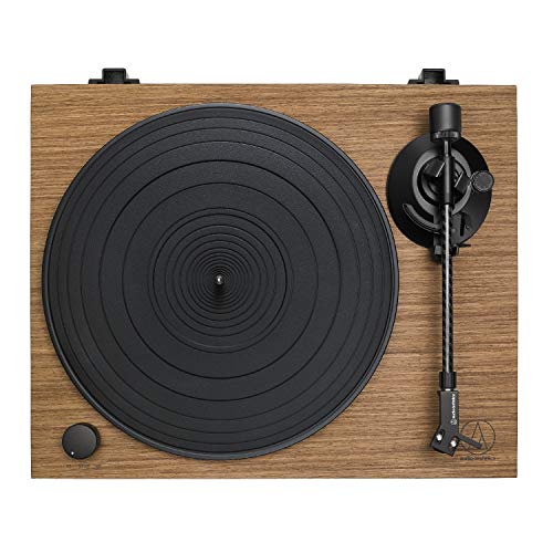 Image of Audio-Technica AT-LPW40WN Fully Manual Belt-Drive Turntable, 2 Speeds, Dynamic Anti-Skate Control, Carbon-Fiber Tonearm Walnut