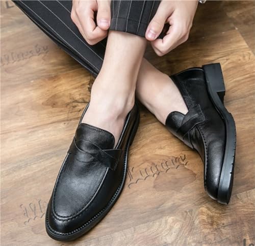 Loafers Shoes for Men Round Toe Vegan Leather Flexible Lightweight Comfortable Walking Fashion Slip-on4